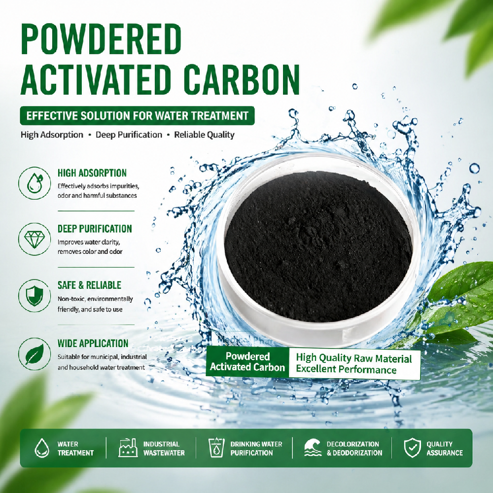 High-Efficiency Powdered Activated Carbon (PAC) for Rapid Water Treatment